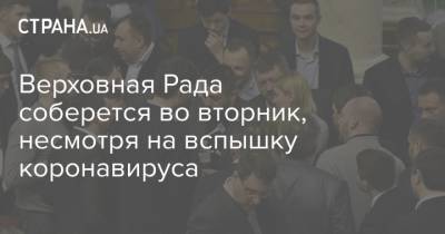 Верховная Рада соберется во вторник, несмотря на вспышку коронавируса - strana.ua - Украина