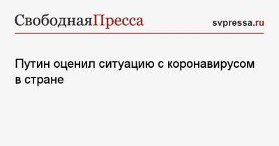 Владимир Путин - Путин оценил ситуацию с коронавирусом в стране - svpressa.ru