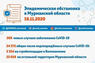 В Мурманской области выявлено 269 новых случаев заражения коронавирусом - murmansk.mk.ru - Мурманская обл.