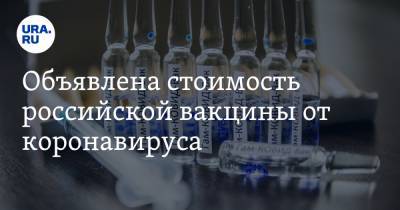 Объявлена стоимость российской вакцины от коронавируса - ura.news