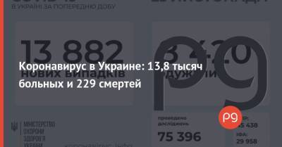 Коронавирус в Украине: 13,8 тысяч больных и 229 смертей - thepage.ua - Украина