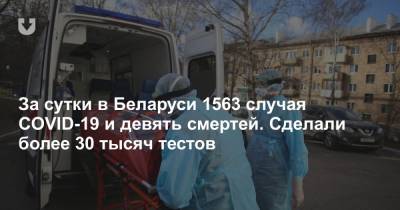 За сутки в Беларуси 1563 случая COVID-19 и девять смертей. Сделали более 30 тысяч тестов - news.tut.by - Белоруссия