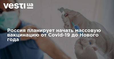 Россия планирует начать массовую вакцинацию от Covid-19 до Нового года - vesti.ua - Россия