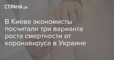 В Киеве экономисты посчитали три варианта роста смертности от коронавируса в Украине - strana.ua - Украина - Киев