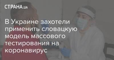 Денис Шмыгаль - В Украине захотели применить словацкую модель массового тестирования на коронавирус - strana.ua - Украина