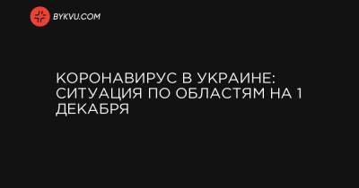 Коронавирус в Украине: ситуация по областям на 1 декабря - bykvu.com - Украина - Киев