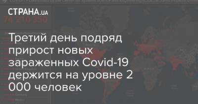 Максим Степанов - Третий день подряд прирост новых зараженных Covid-19 держится на уровне 2 000 человек - strana.ua
