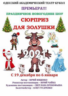 Сюрприз для Золушки и маленьких одесситов: Театр кукол приглашает на новогоднее шоу - odessa-life.od.ua - Украина - Одесса
