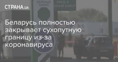 Роман Головченко - Беларусь полностью закрывает сухопутную границу из-за коронавируса - strana.ua - Белоруссия