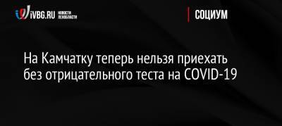 На Камчатку теперь нельзя приехать без отрицательного теста на COVID-19 - ivbg.ru - Россия