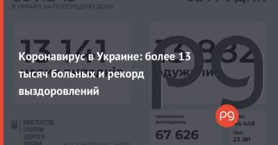 Коронавирус в Украине: более 13 тысяч больных и рекорд выздоровлений - thepage.ua - Украина