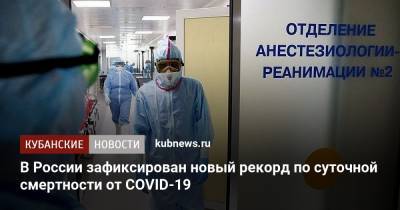 В России зафиксирован новый рекорд по суточной смертности от COVID-19 - kubnews.ru - Россия
