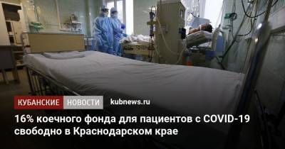 16% коечного фонда для пациентов с COVID-19 свободно в Краснодарском крае - kubnews.ru