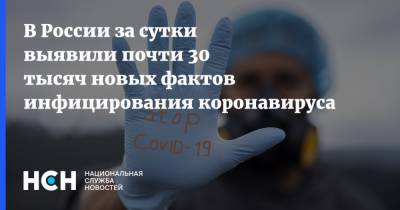 В России за сутки выявили почти 30 тысяч новых фактов инфицирования коронавируса - nsn.fm - Россия