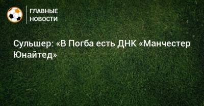 Поль Погба - Сульшер: «В Погба есть ДНК «Манчестер Юнайтед» - bombardir.ru
