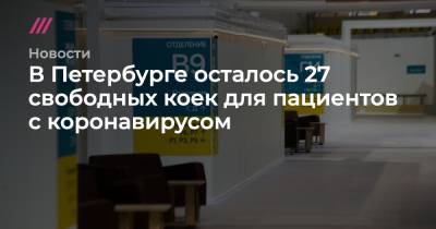 В Петербурге осталось 27 свободных коек для пациентов с коронавирусом - tvrain.ru - Санкт-Петербург - Москва - республика Карелия - республика Алтай