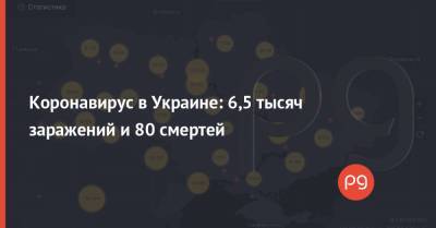 Коронавирус в Украине: 6,5 тысяч заражений и 80 смертей - thepage.ua - Украина