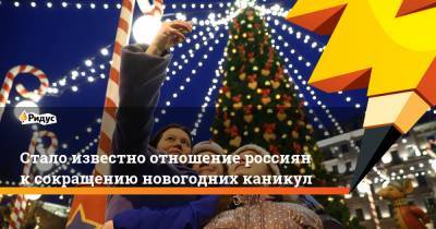 Стало известно отношение россиян ксокращению новогодних каникул - ridus.ru - Россия