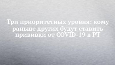 Любовь Авдонина - Три приоритетных уровня: кому раньше других будут ставить прививки от COVID-19 в РТ - chelny-izvest.ru - Россия