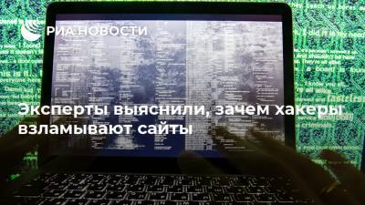 Эксперты выяснили, зачем хакеры взламывают сайты - ria.ru - Россия - Москва