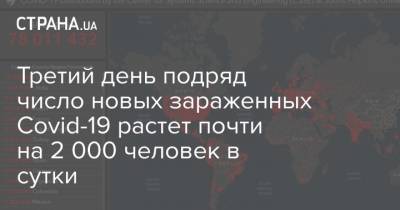 Максим Степанов - Третий день подряд число новых зараженных Covid-19 растет почти на 2 000 человек в сутки - strana.ua