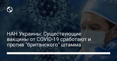 НАН Украины: Существующие вакцины от COVID-19 сработают и против "британского" штамма - liga.net - Украина