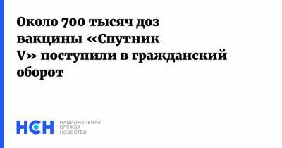 Владимир Путин - Александр Гинцбург - Около 700 тысяч доз вакцины «Спутник V» поступили в гражданский оборот - nsn.fm - Россия