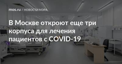 Сергей Собянин - В Москве откроют еще три корпуса для лечения пациентов с COVID-19 - mos.ru - Россия - Москва