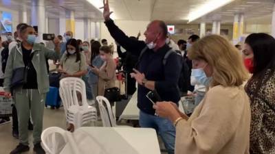 Видео: хаос в Бен-Гурионе, пассажиры отказались ехать в отели коронавируса - vesty.co.il