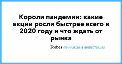 Короли пандемии: какие акции росли быстрее всего в 2020 году и что ждать от рынка - forbes.ru - Москва