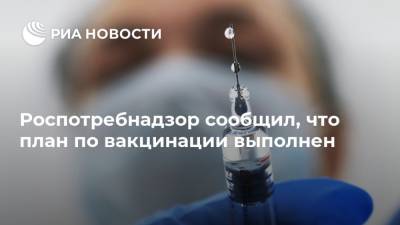 Анна Попова - Роспотребнадзор сообщил, что план по вакцинации выполнен - ria.ru - Москва