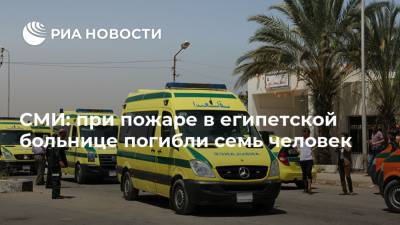 СМИ: при пожаре в египетской больнице погибли семь человек - ria.ru - Россия - Москва - Египет