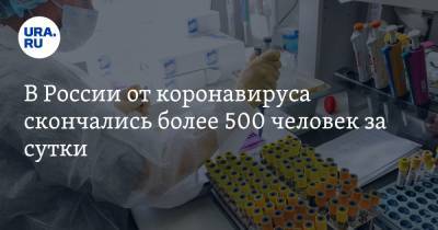 В России от коронавируса скончались более 500 человек за сутки - ura.news - Россия - Москва