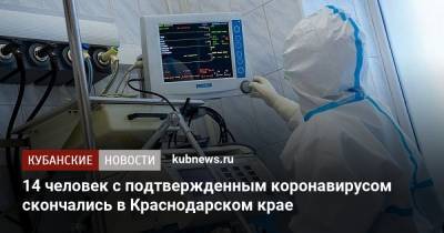 14 человек с подтвержденным коронавирусом скончались в Краснодарском крае - kubnews.ru - Краснодарский край - Краснодар - район Тбилисский