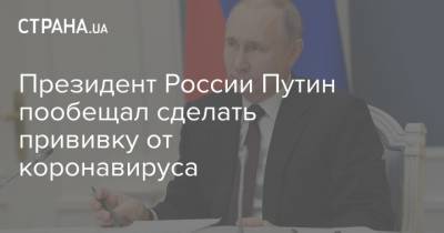 Владимир Путин - Президент России Путин пообещал сделать прививку от коронавируса - strana.ua - Россия