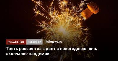 Треть россиян загадает в новогоднюю ночь окончание пандемии - kubnews.ru