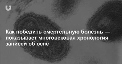 Как победить смертельную болезнь — показывает многовековая хронология записей об оспе - news.tut.by