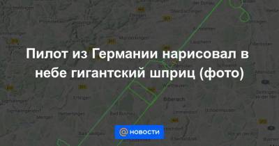 Пилот из Германии нарисовал в небе гигантский шприц (фото) - news.mail.ru - Германия