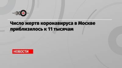 Число жертв коронавируса в Москве приблизилось к 11 тысячам - echo.msk.ru - Москва