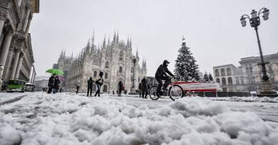 Север Италии засыпало снегом - tsn.ua - Сша - Италия