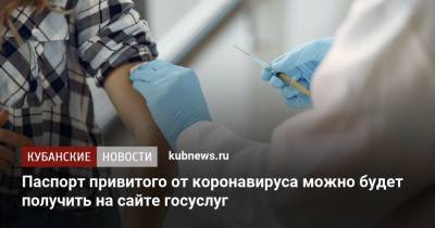 Паспорт привитого от коронавируса можно будет получить на сайте госуслуг - kubnews.ru - Россия
