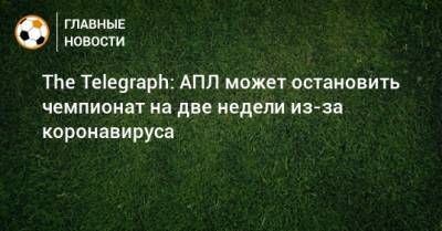 The Telegraph: АПЛ может остановить чемпионат на две недели из-за коронавируса - bombardir.ru