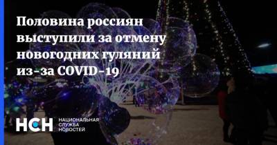 Половина россиян выступили за отмену новогодних гуляний из-за COVID-19 - nsn.fm