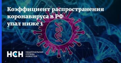 Коэффициент распространения коронавируса в РФ упал ниже 1 - nsn.fm