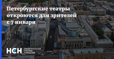 Петербургские театры откроются для зрителей с 7 января - nsn.fm - Санкт-Петербург