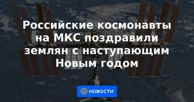 Российские космонавты на МКС поздравили землян с наступающим Новым годом - news.mail.ru
