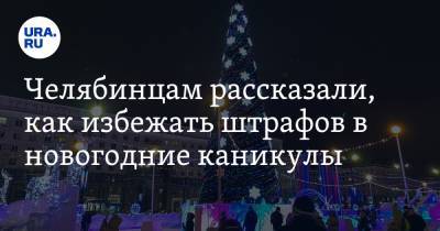 Челябинцам рассказали, как избежать штрафов в новогодние каникулы - ura.news - Челябинская обл.