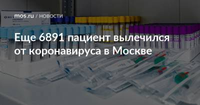 Еще 6891 пациент вылечился от коронавируса в Москве - mos.ru - Москва