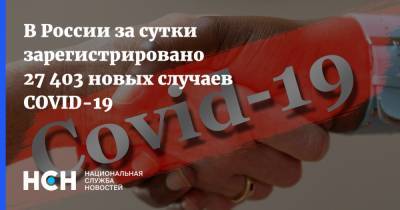 В России за сутки зарегистрировано 27 403 новых случаев COVID-19 - nsn.fm - Россия