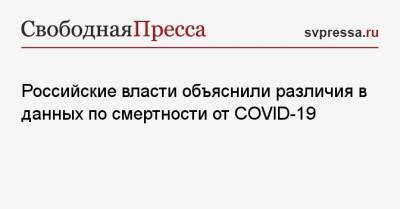 Татьяна Голикова - Российские власти объяснили различия в данных по смертности от COVID-19 - svpressa.ru - Россия